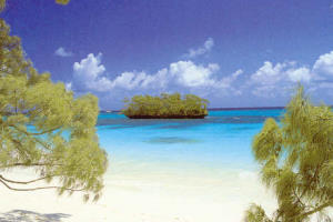 White sand beach in New Caledonia