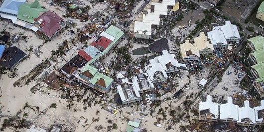 Saint-Martin Philipsburg after Hurricane Irma in September 2017