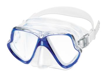Diving mask in tempered glass for snorkeling