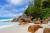 seychelles islands beach at Praslin Anse Georgette