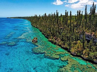 Lifou and its cliffs of pines colonnaires, NEW CALEDONIA Beach